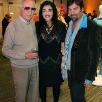Architect Donald Wexler, Annalisa Capurro, Mark G. Picascio, Braniff Airlines fashion exhibit, Modernism Week 2011, palm Springs, CA.