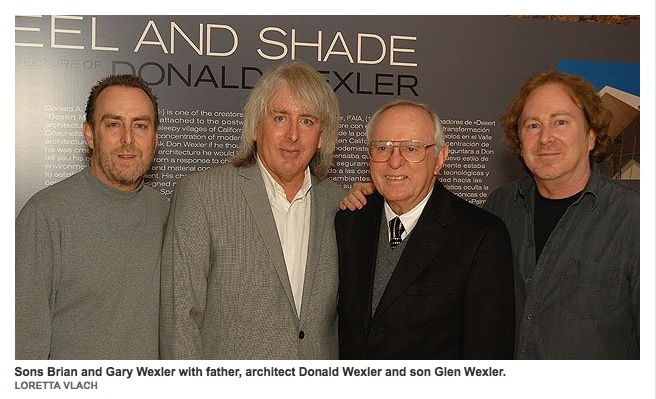 Palm Springs Art Museum exhibition, pictured, Donald Wexler with his sons.