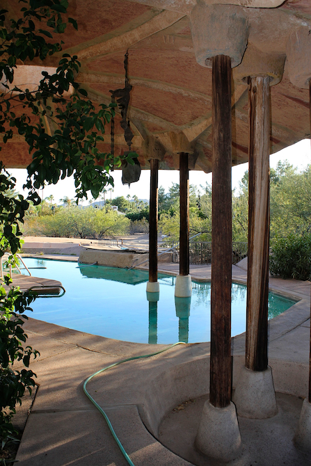 Paolo Soleri's pool at Cosanti, AZ